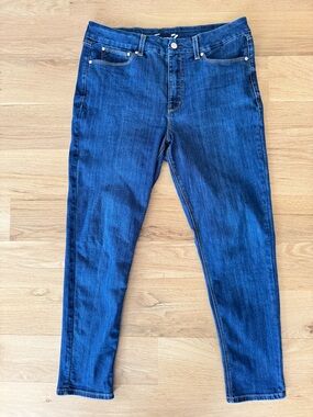 Seven7 Skinny Jeans Womens Size 14 Dark Wash Mid Rise Stretch Denim